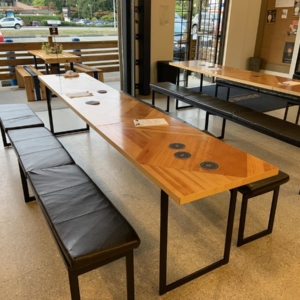 Restaurant tables and chairs